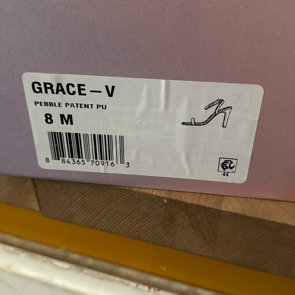 Lisa Vicky GRAY grace stiletto Ankle Strap Open Toe Sandal 8 - Picture 2 of 4